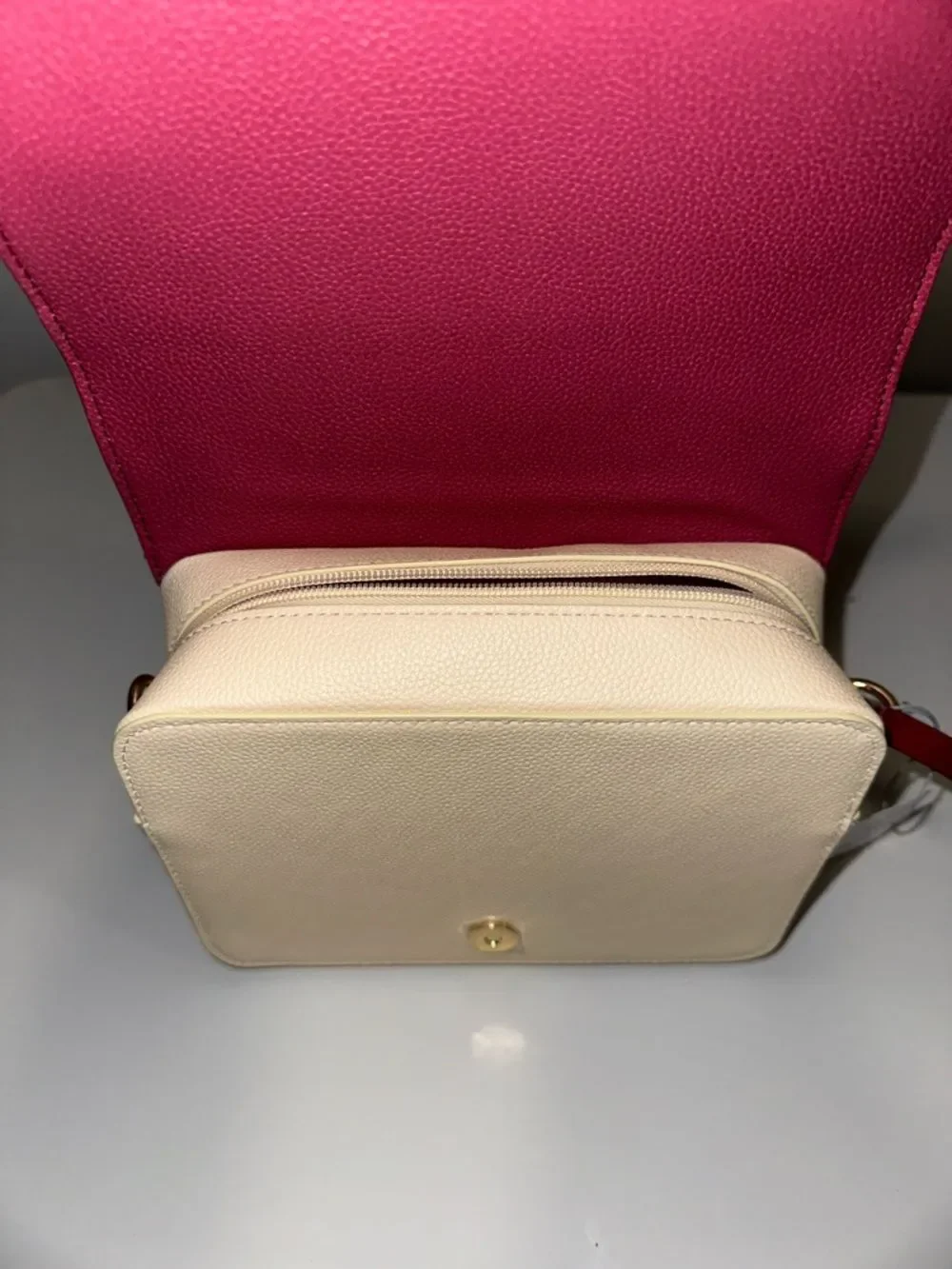 Steel Mill & Co. Ivory Burgundy Pride & Prejudice Book Club Crossbody Bag Purse